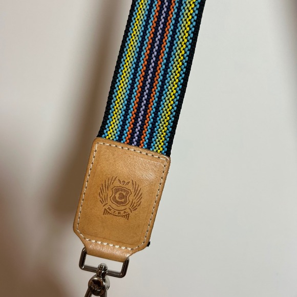 Consuela Sally Carryall Tote Bag Brown Embossed Leather Detachable Strap - Picture 8 of 12